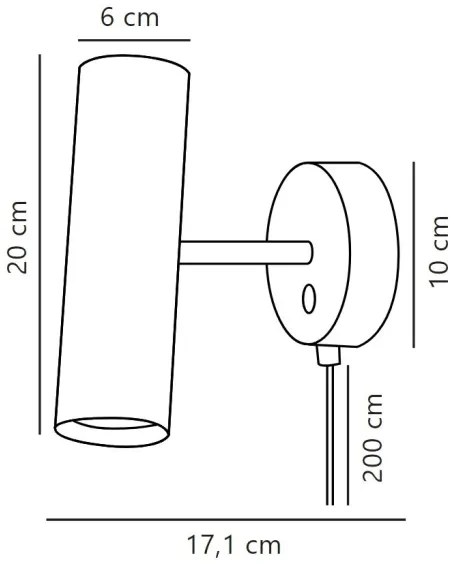 Spot de perete DFTP by Nordlux MIB 1xGU10/8W/230V alb