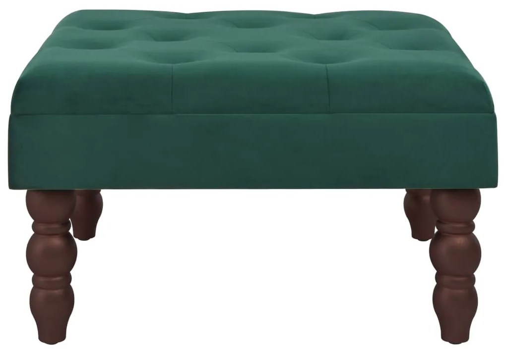 3070666 vidaXL Taburet, verde închis, 60x60x36 cm, catifea