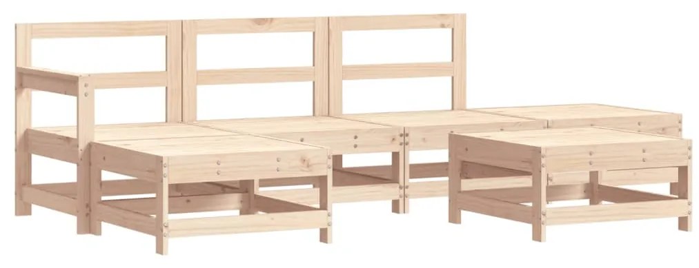 3186319 vidaXL Set mobilier relexare de grădină, 6 piese, lemn masiv de pin