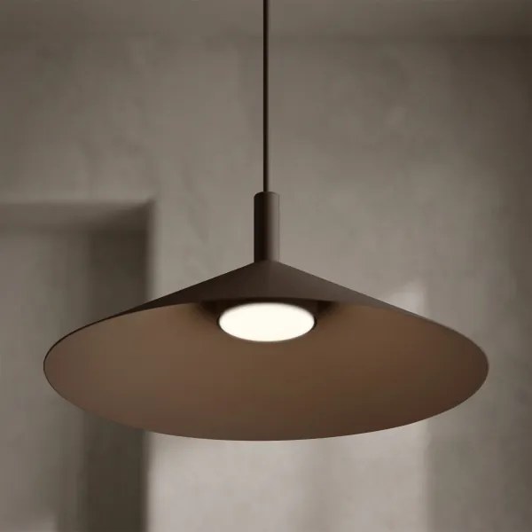 Pendul pe cablu ANEGA 1xGX53/15W/230V Ø 40 cm maro