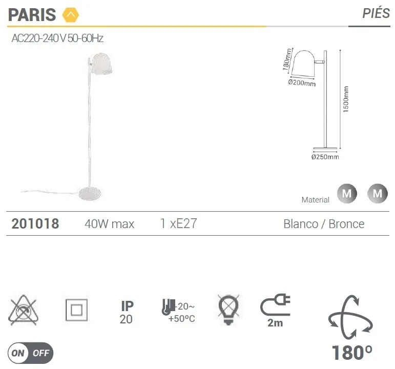 Lampa de podea design modern decorativ PARIS