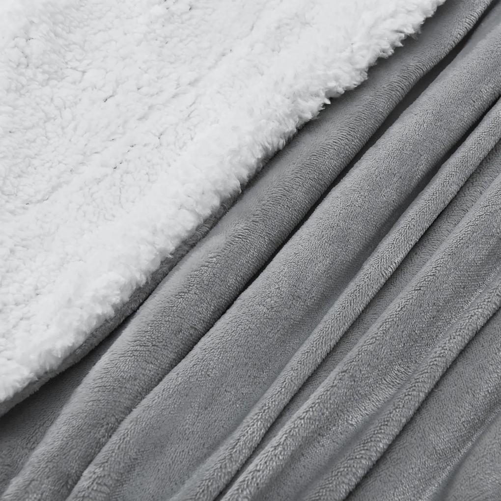 Pătură imitație lână 150x200 cm, culoare gri deschis