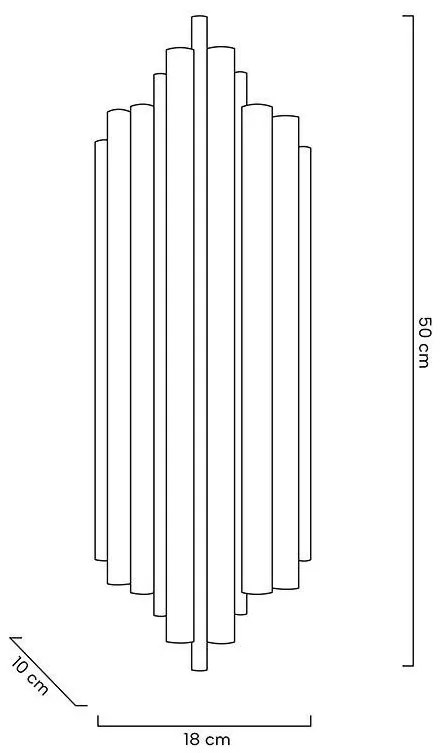 Aplica de perete design minimalist Tub negru