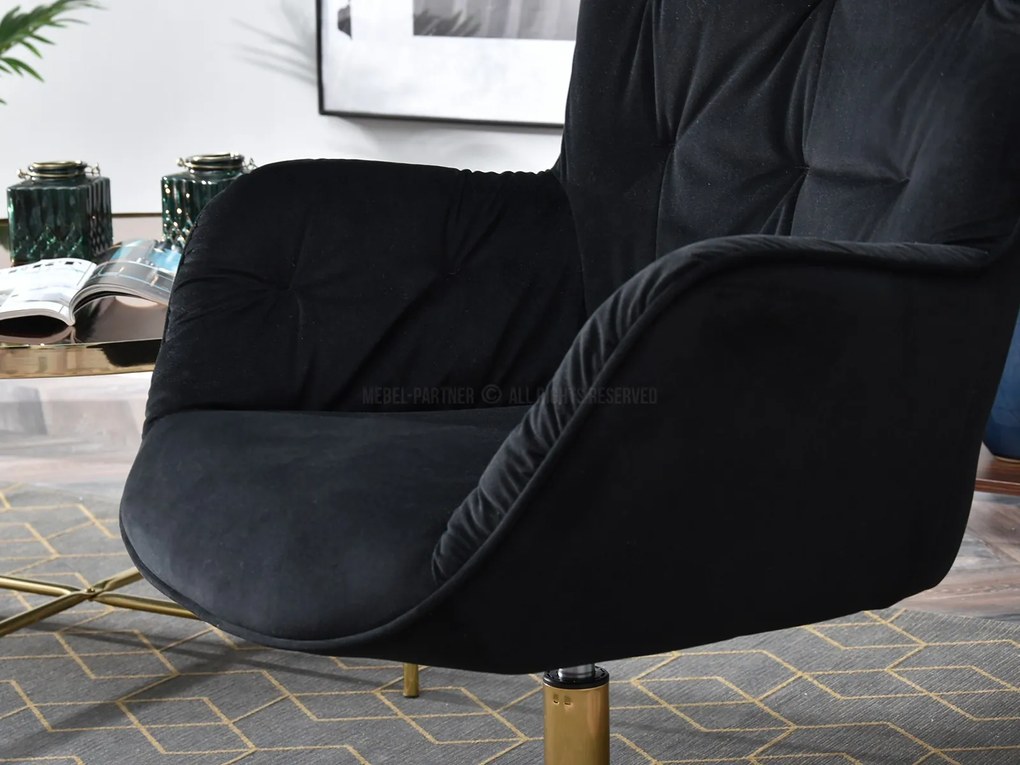 Fotoliu Meryl (negru + auriu). Promo -22%. 1110288