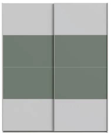 Dulap pentru haine KARO, 170 x 210 cm, gri/verde