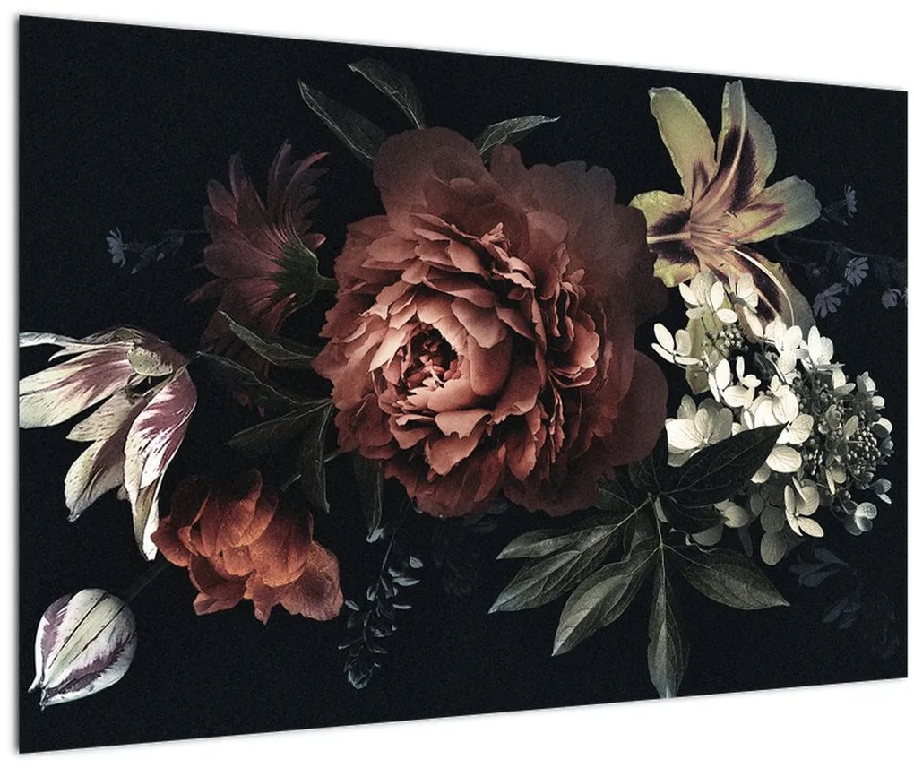 Tablou - Flori întunecate (90x60 cm)