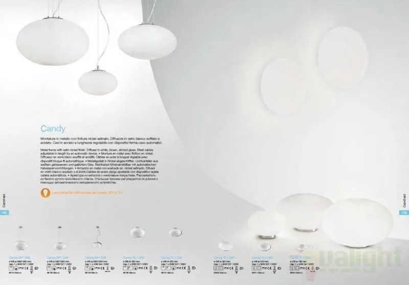 Veioza, lampa de masa diametru 25cm Candy TL1 D25 086804
