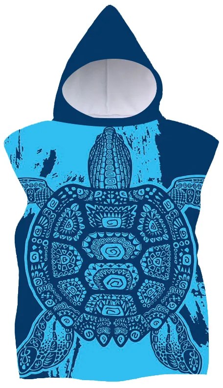 Set de poncho-uri de plaja INDIGO 2 bucati, albastru.