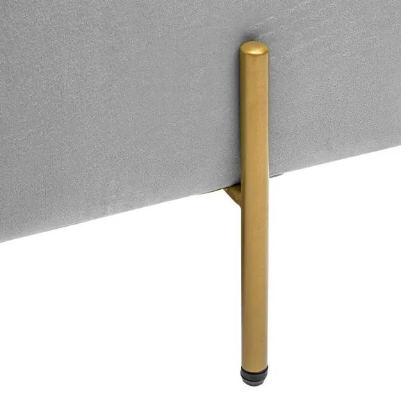 Bancheta pliabila Velvet, Gri, 115 x 43 x 46 cm