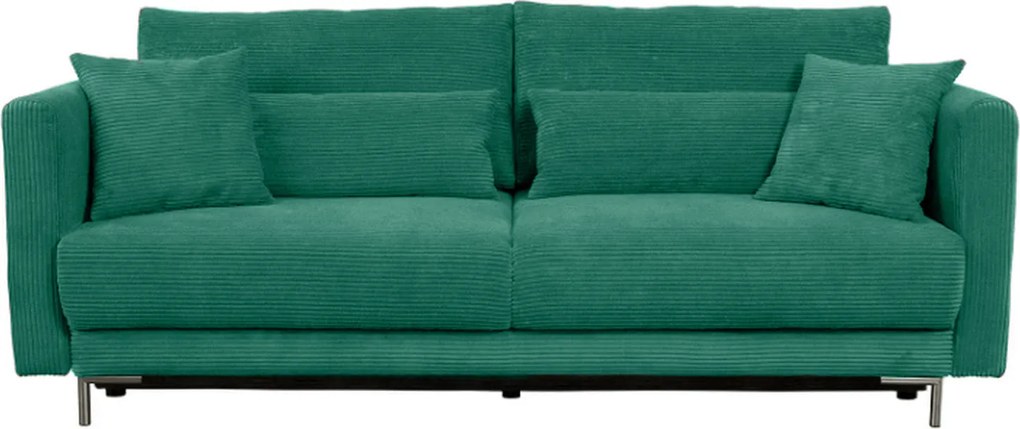 Canapea extensibila 3 locuri verde RICO, stofa catifelata - Monolith 3