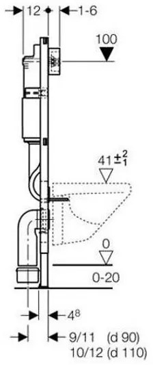 Set vas WC rimless suspendat, Villeroy&amp;Boch Architectura, cu capac inchidere lenta, rezervor si clapeta, 5684HR01+458.128.DW.1