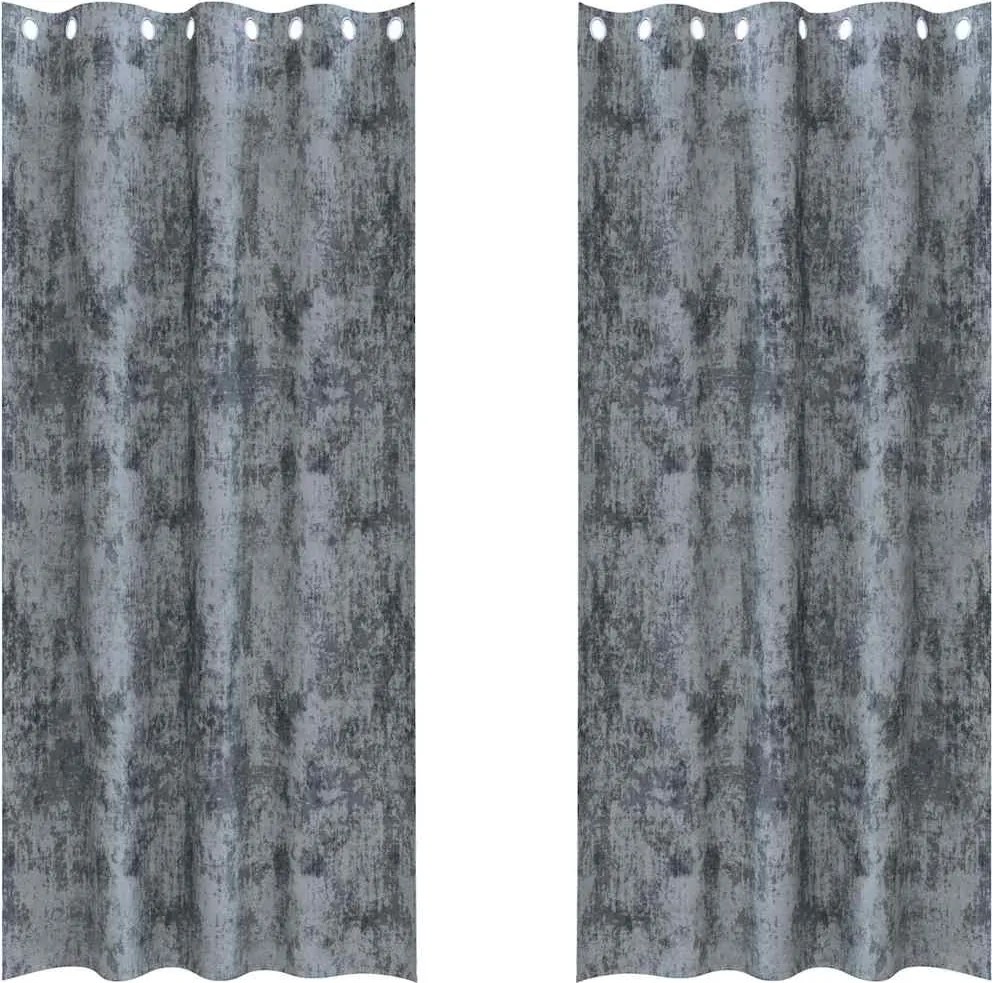 vidaXL Cortine din catifea 2 pcs Gri argintie 225 x 140 cm Catifea
