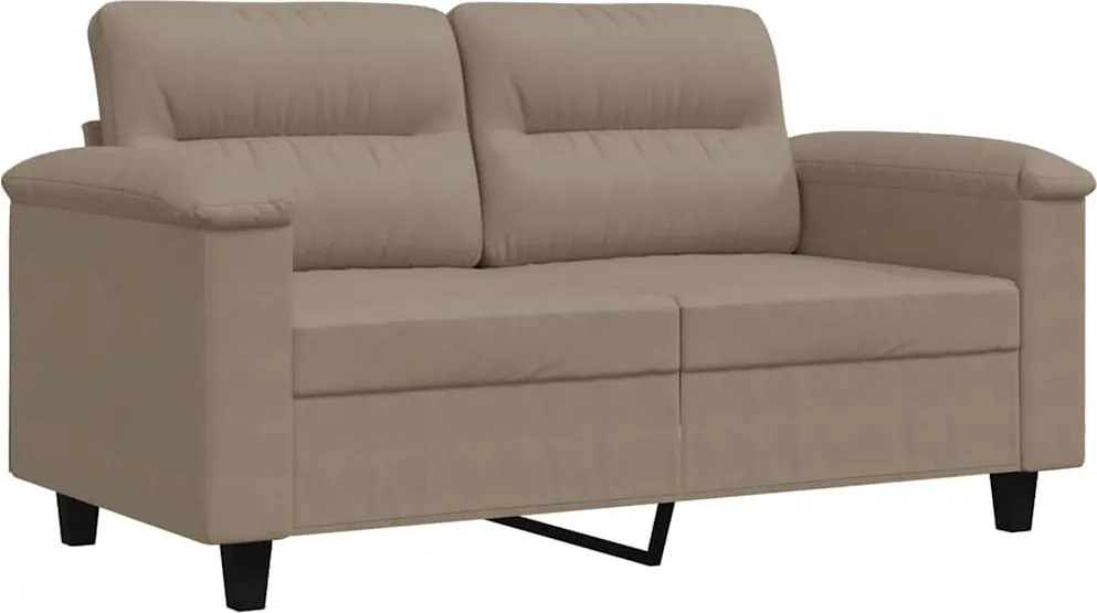 vidaXL Canapea cu 2 locuri, gri taupe, 120 cm, țesătură microfibră