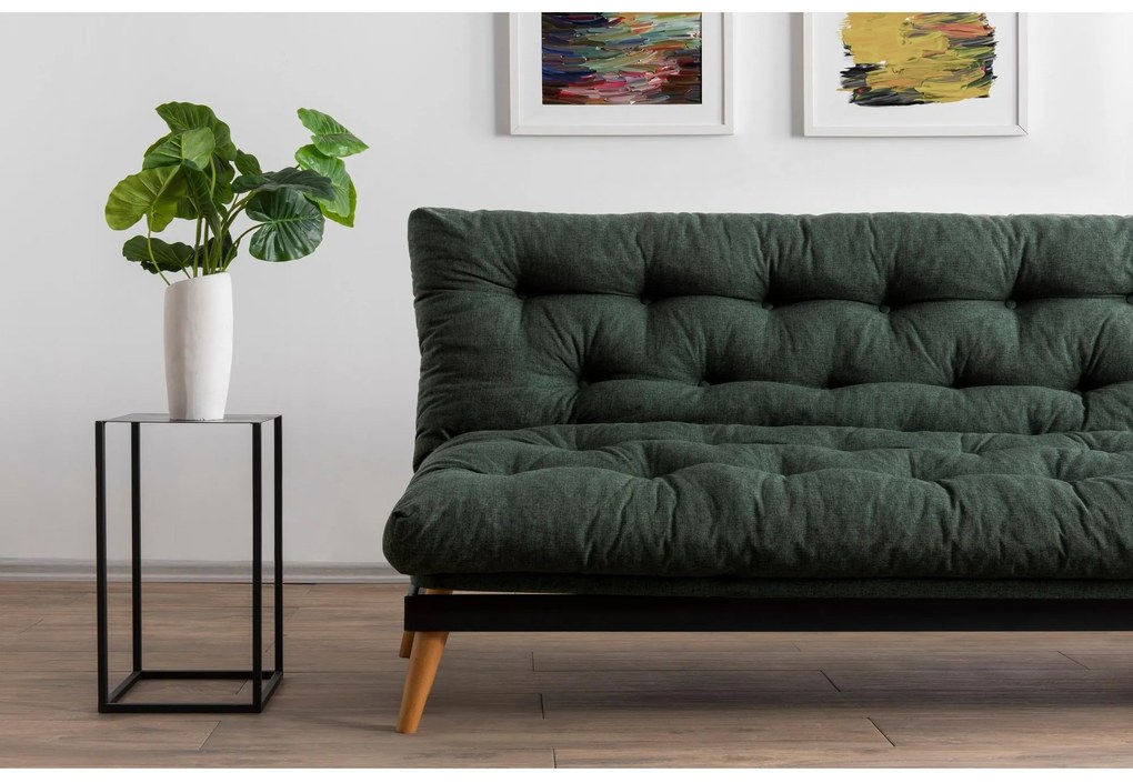 Canapea extensibilă Sakotta (Verde + Lemn). 1107029