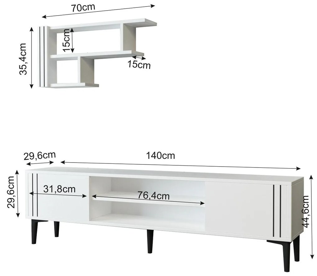 Mobilier living Snowden set (Alb) . 1102583