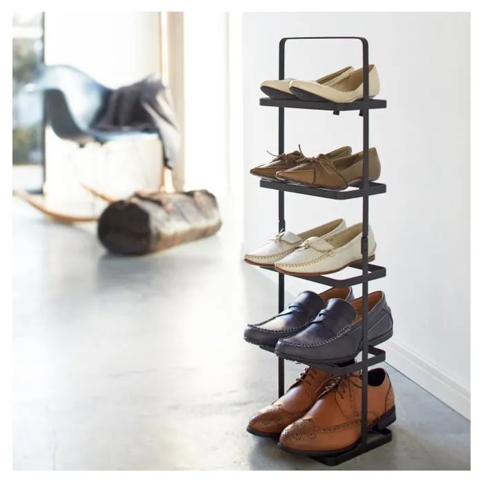 Suport înalt pentru pantofi YAMAZAKI Tower Shoe Rack, negru