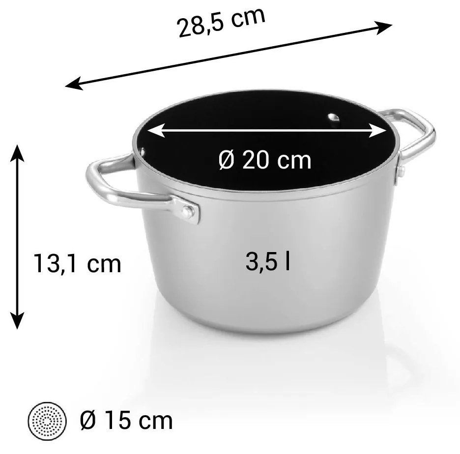 Tescoma Oală GrandCHEF+ diametru 20 cm, 3,5 l, diam. 20 cm