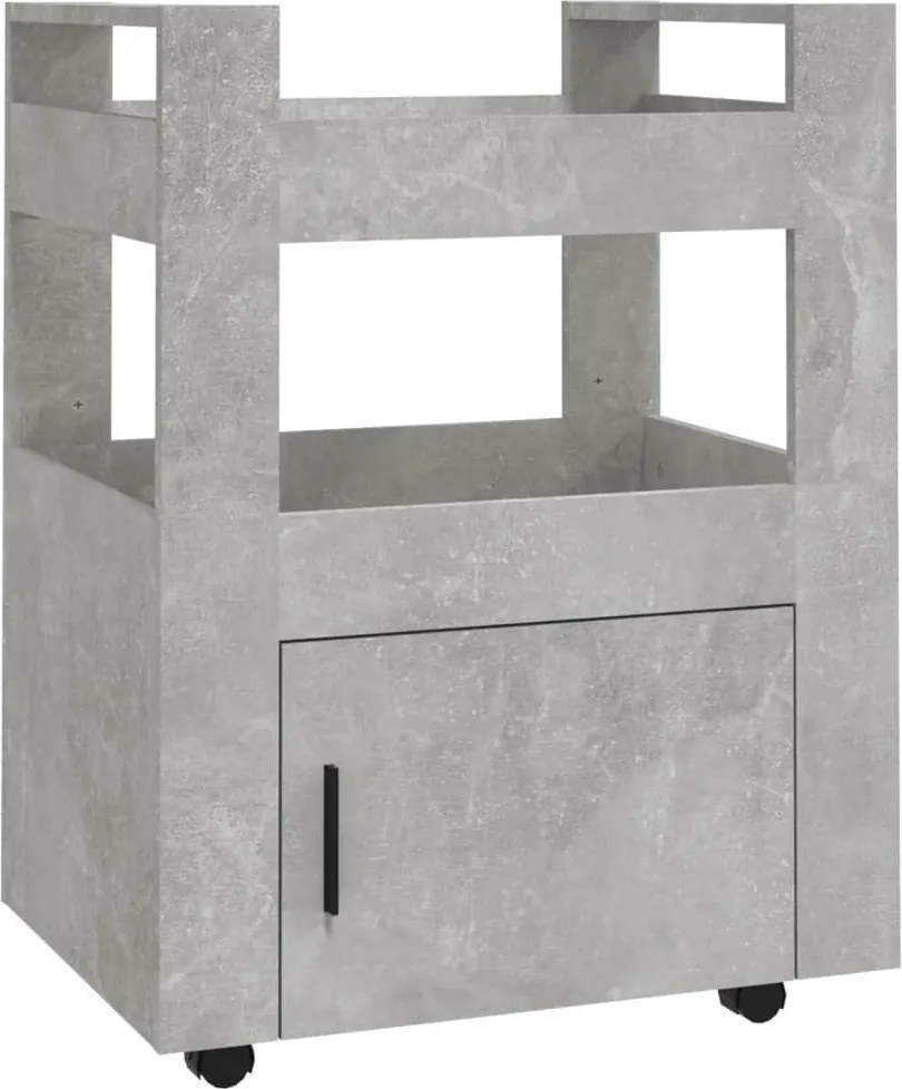 vidaXL Cărucior de bucătărie gri beton 60x45x80 cm lemn prelucrat