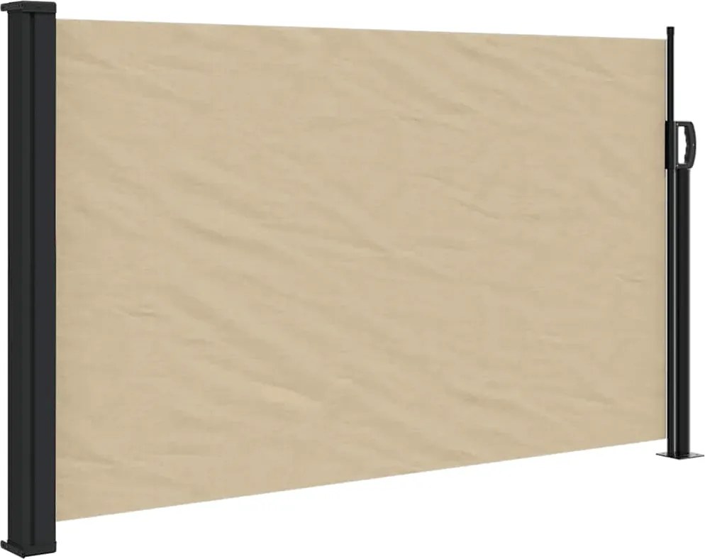 vidaXL Copertina laterală retractabilă, bej, 120x500 cm