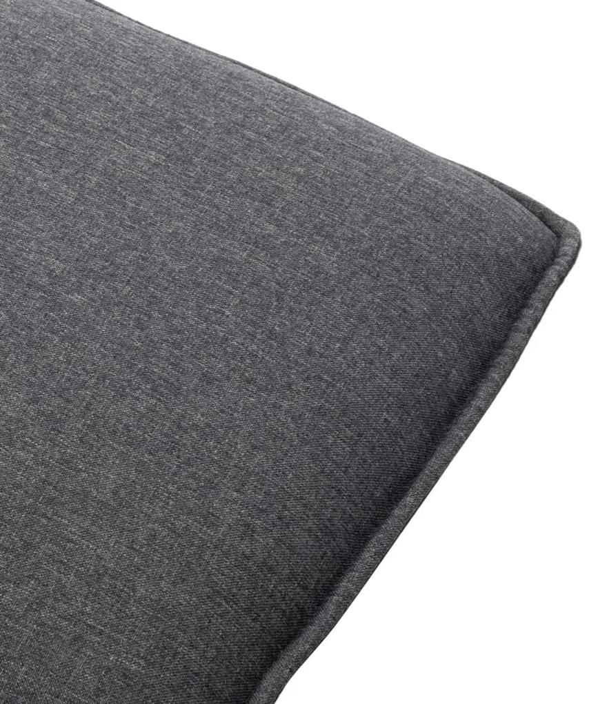 Fotoliu de masaj rabatabil cu taburet gri inchis  negru textil 1, Morke gra