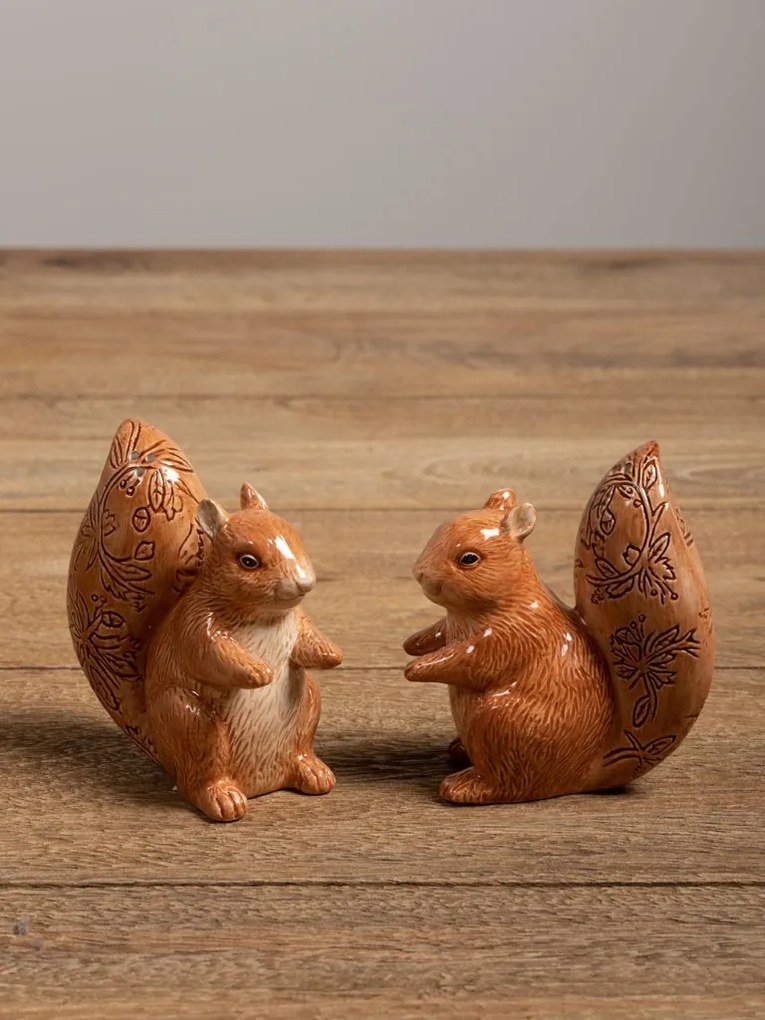 Set sare si piper, din ceramica, Squirrels