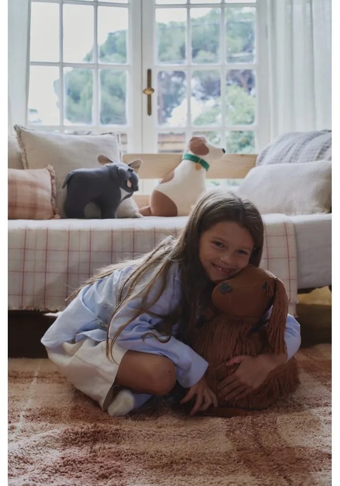 Covor roz deschis lavabil, țesut manual din bumbac 140x190 cm Tartan Rose – Lorena Canals