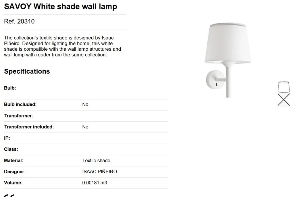 Aplica de perete moderna design elegant SAVOY alba