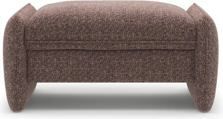 Taburet maro cu tapițerie din chenille Georgia – Micadoni