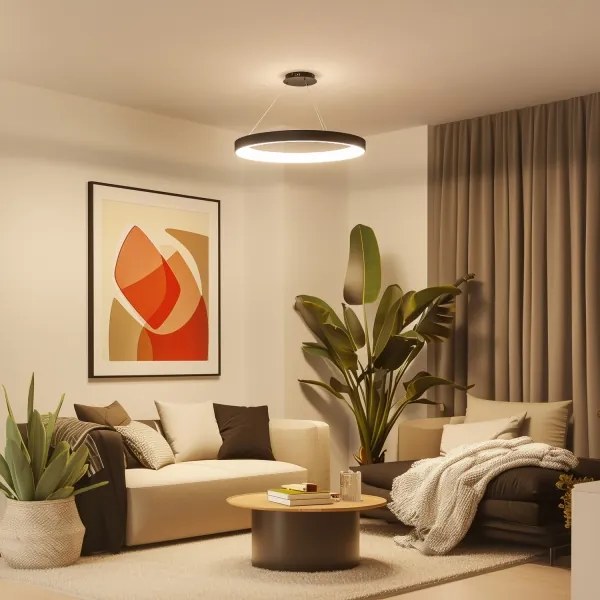 Brilagi - Lustră LED dimabilă FALCON II, 108 W, 230 V, 3000–6500K, Ø 80 cm, neagră + telecomandă