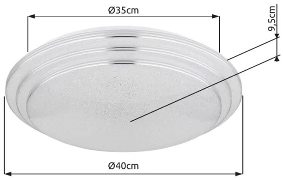 Plafonieră LED dimabilă Globo 48419-18 ALEY LED/18W/230V + telecomandă