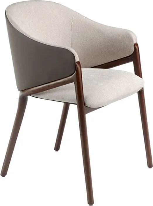 Scaun cu brate tapitat design italian Nogal