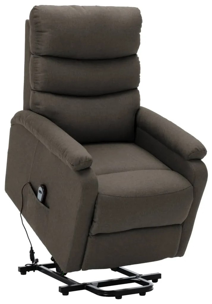 vidaXL Fotoliu cu ridicare, gri taupe, material textil