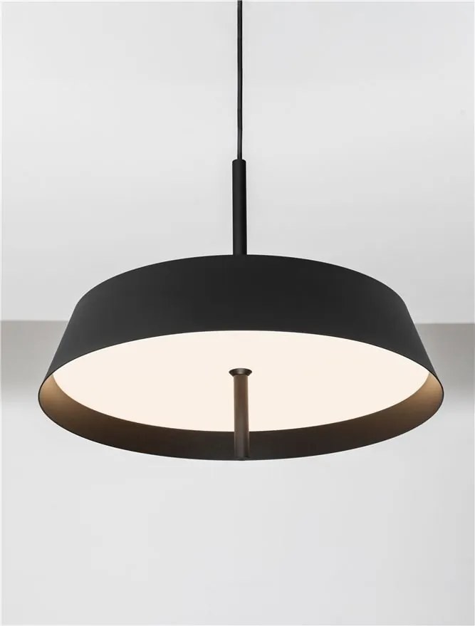 Lustra LED suspendata VELIO negru 45cm