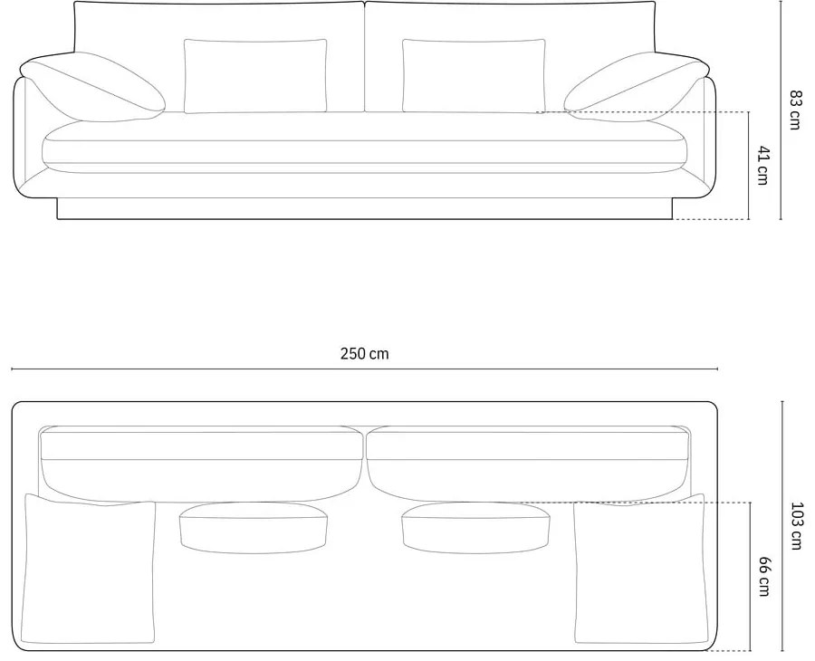 Canapea bej 250 cm Torino – Micadoni Home