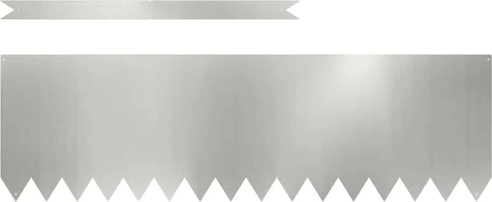 vidaXL Margine pentru gazon 50 pcs Argintiu 100 x 0.05 x 20 cm