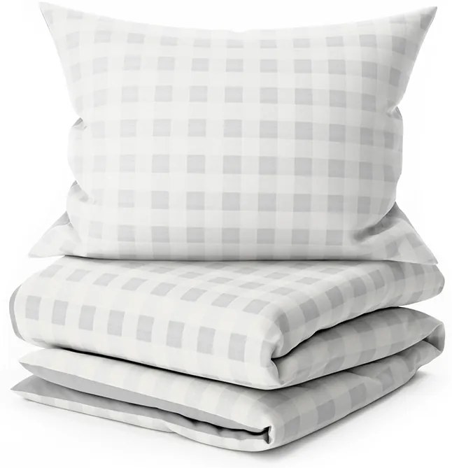 Lenjerie de pat din bumbac Renforce KOSTKA gri Dimensiune lenjerie de pat: 70 x 90 cm | 140 x 200 cm