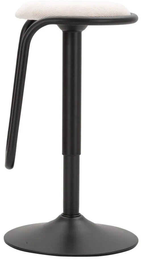 Scaun de bar alb/negru cu înălțime ajustabilă tapițat (înălțime șezut 61 cm) Destiny – Mauro Ferretti