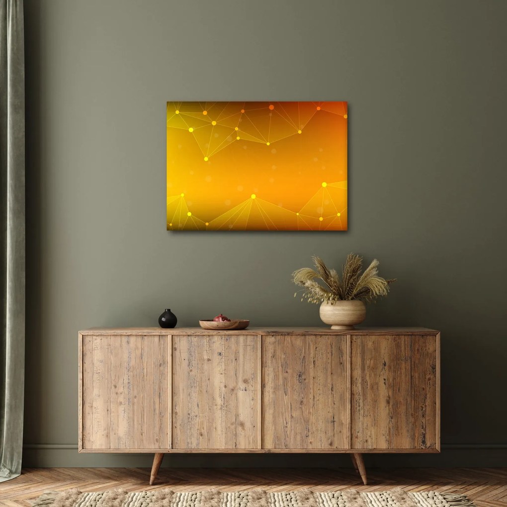 Tabloul abstract galben (70x50 cm)