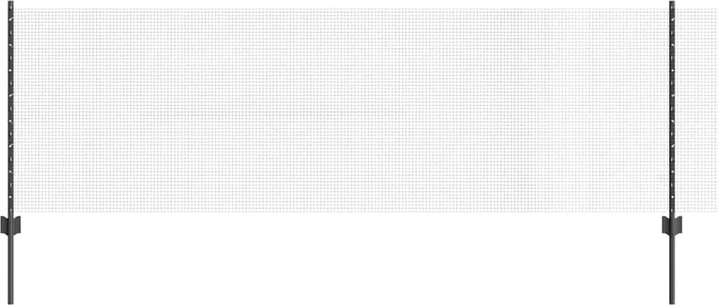 vidaXL Gard cu Stâlp Gri 0,8 x 10 m Oțel și PVC