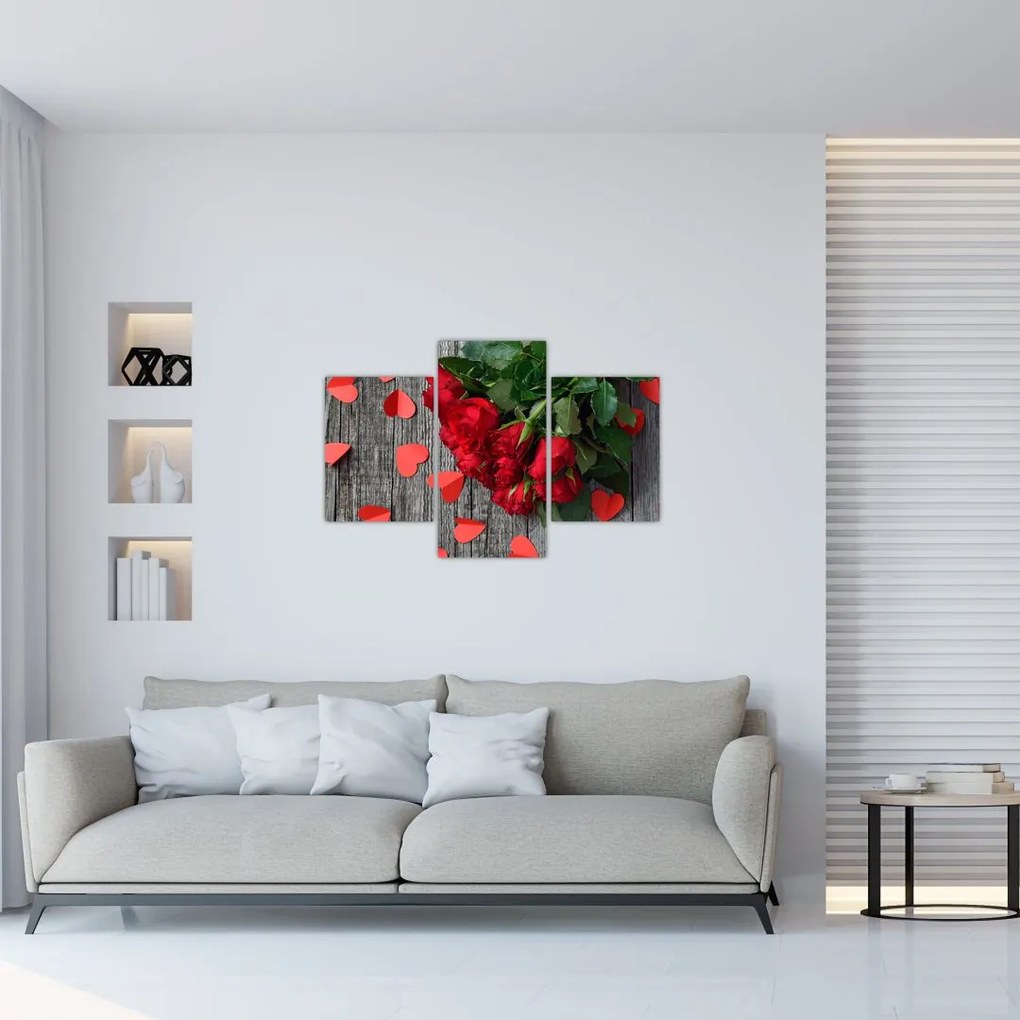 Tablou cu trandafiri (90x60 cm)