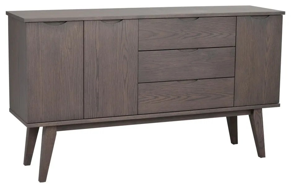 Comodă maro joasă cu aspect de lemn de stejar 150x85 cm Filippa – Rowico