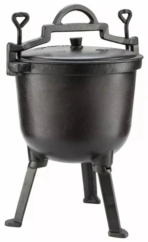 Vas de gatit din fonta Kinghoff KH 2233, Vânătoare, 10 litri, Negru