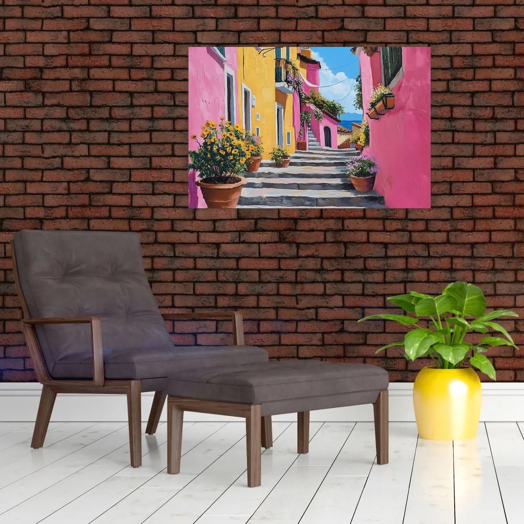 Tablou - Alee roz (90x60 cm)