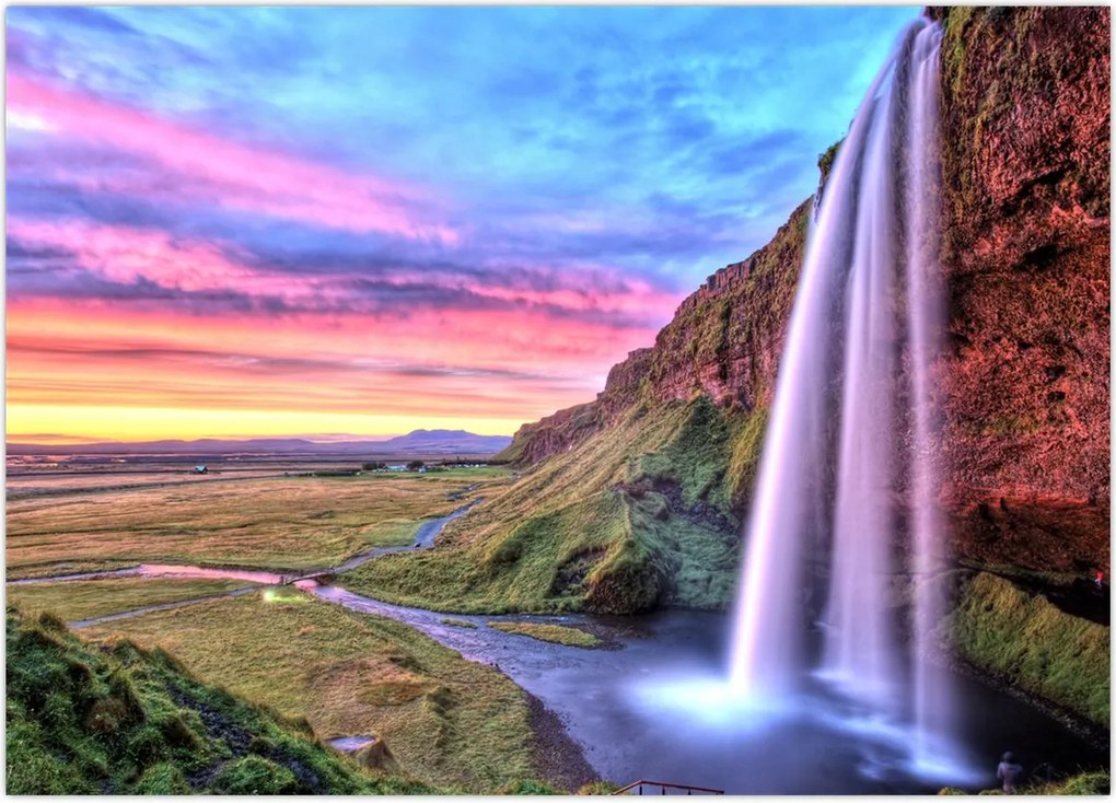 Tablou - Cascada Seljalandsfoss (70x50 cm)