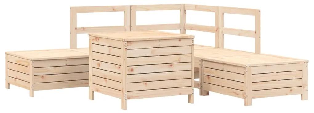 3250704 vidaXL Set canapea de grădină, 6 piese, lemn masiv de pin