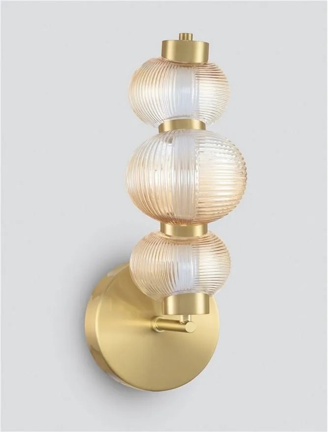 Aplica de perete LED design modern Leda auriu