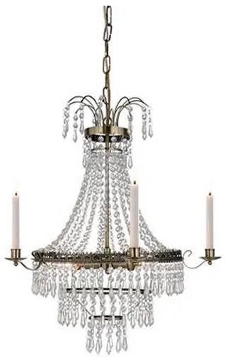 Lustră de cristal pe lanț MARIELUND 3xE14/40W/230V alamă Markslöjd 105157