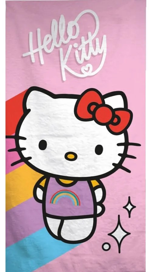 Hello Kitty Rainbow cârpă de baie, prosop de plajă 70*140cm (Uscare Rapidă)
