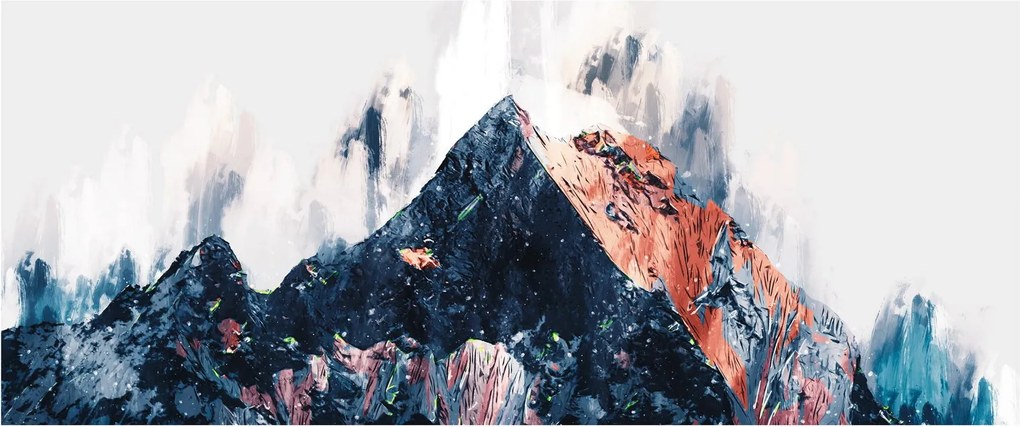Tablou - Pădure, abstrecție (120x50 cm)
