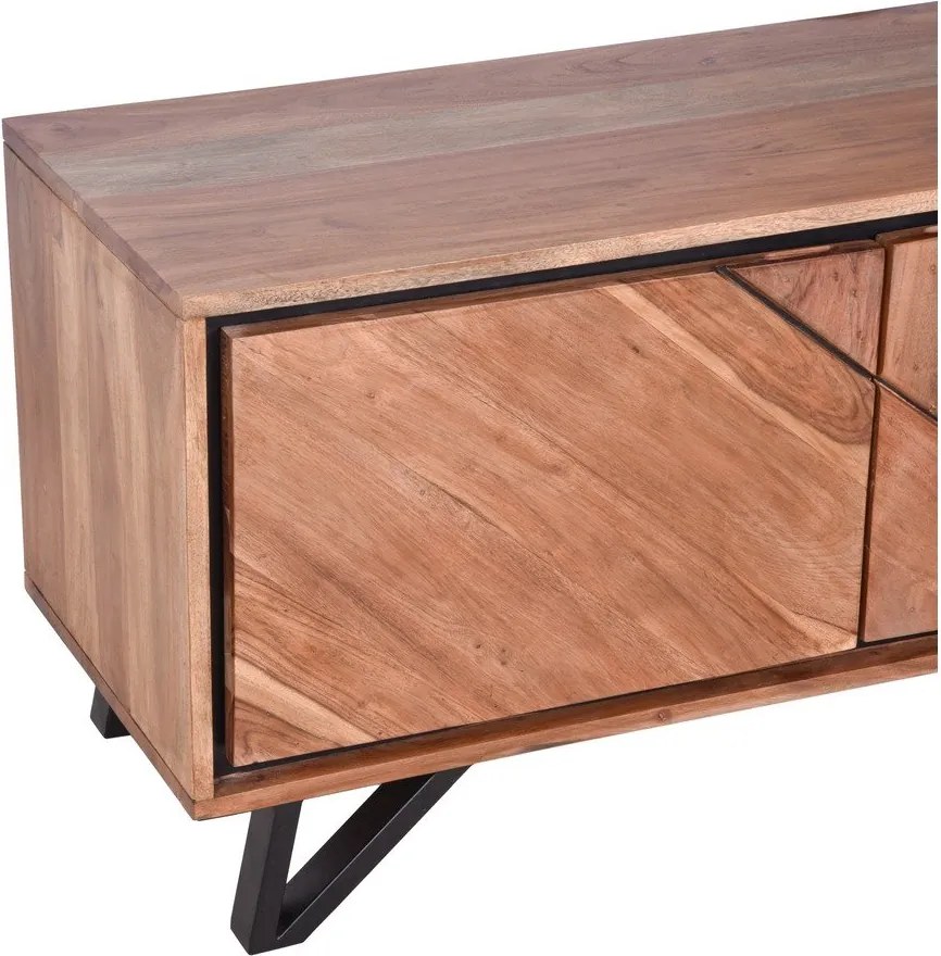 Comodă TV în culoare naturală din lemn de acacia 150x51x40 cm Ambala – Interia Home &amp; Living